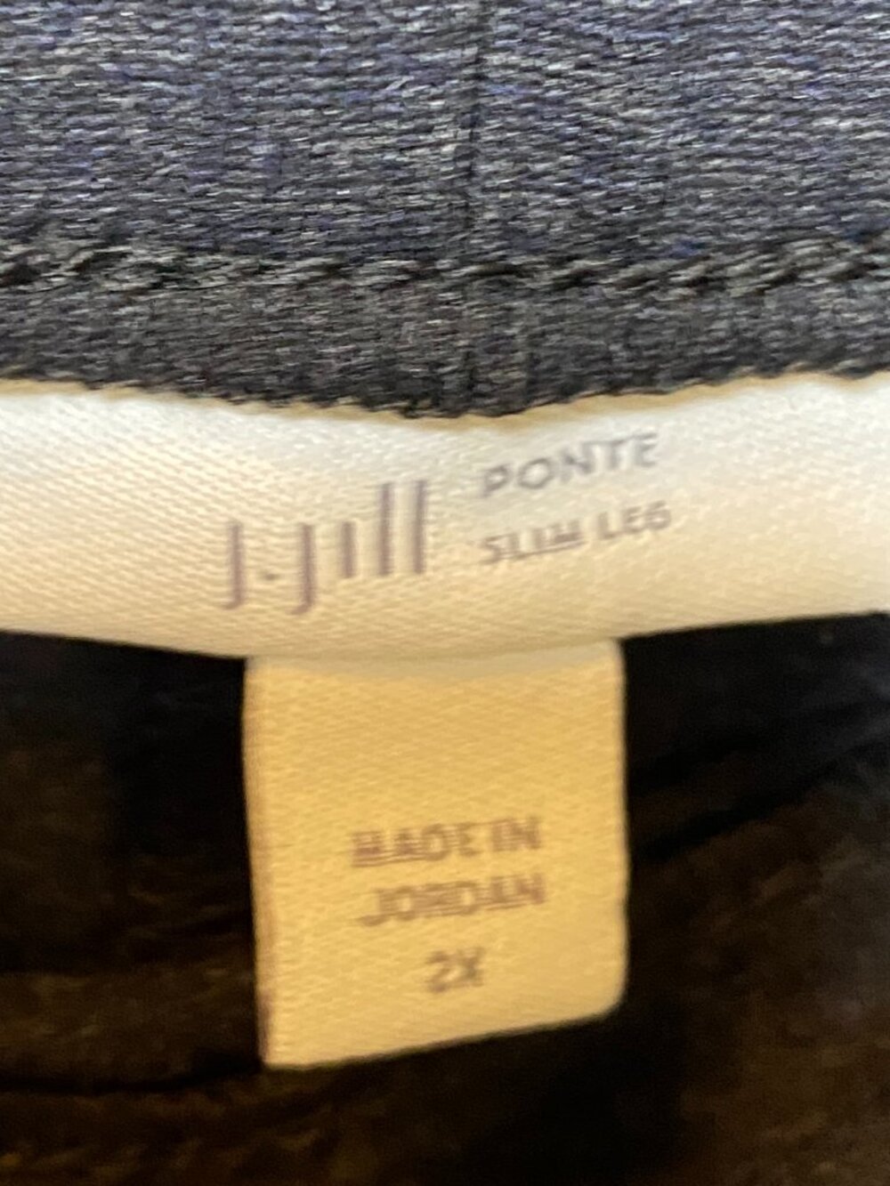 J.Jill Ponte Slim Leg Pull-On Pants Gray 2X - Picture 7 of 8